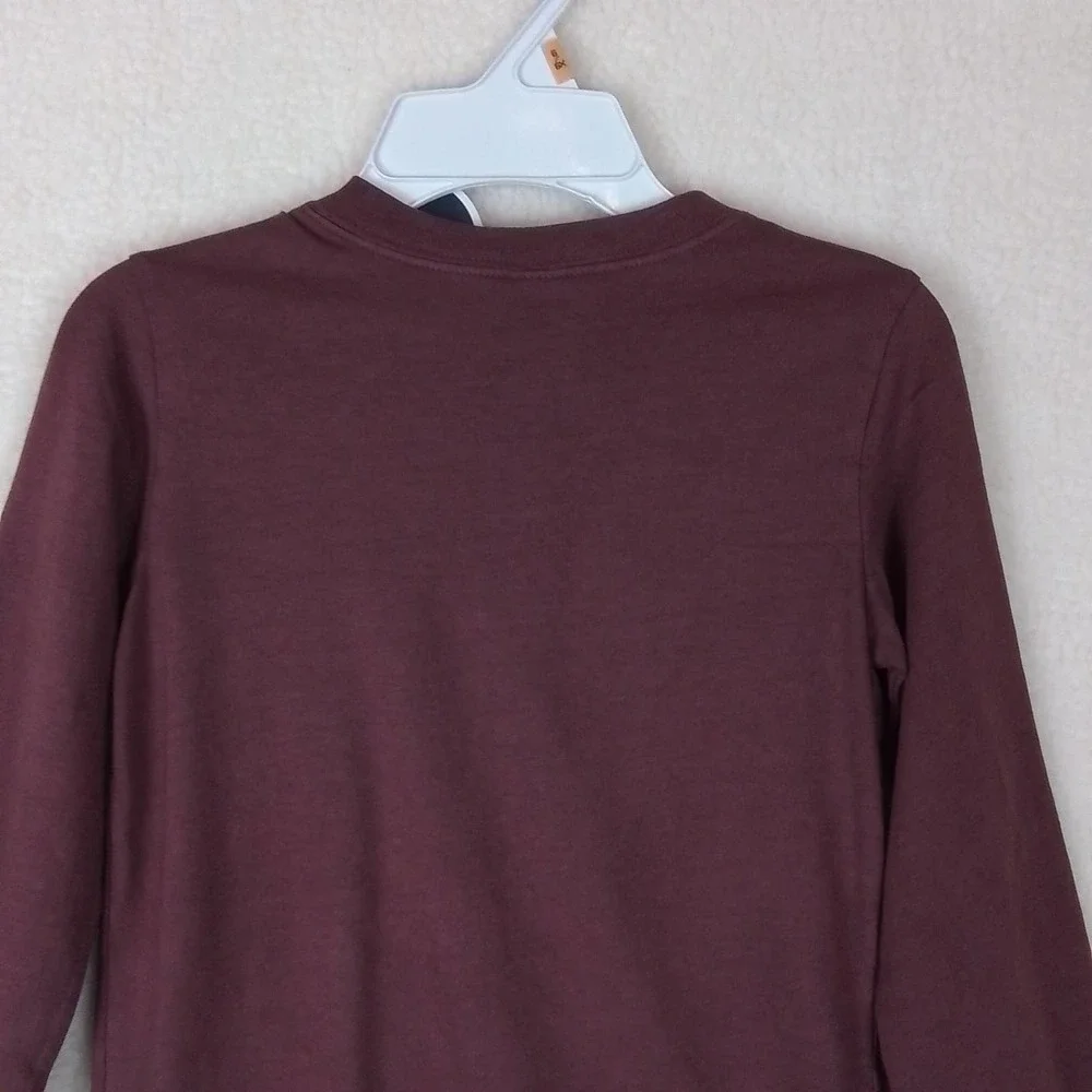 OshKosh Long‎ Sleeve Cotton Henley Tee Boys Size 6 in Burgundy
